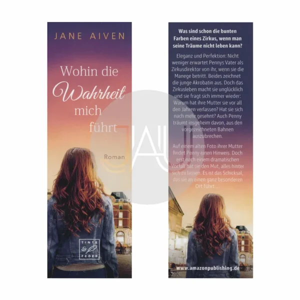 Lesezeichen Wohin die Wahrheit mich führt (Im Schein der Zirkuslichter Band 1)